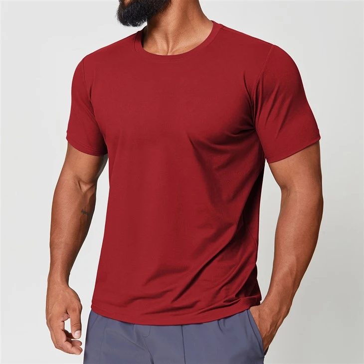 CHOOYOU Men's Crew Neck Skin-friendly Sports Short-sleeve T-shirt
