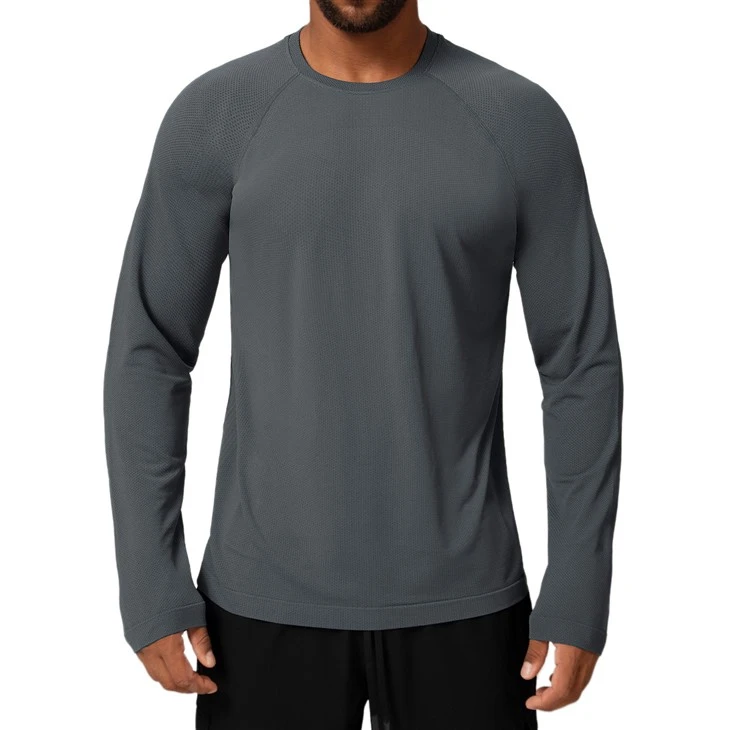 CHOOYOU Seamless Men’s Long Sleeve T-Shirt