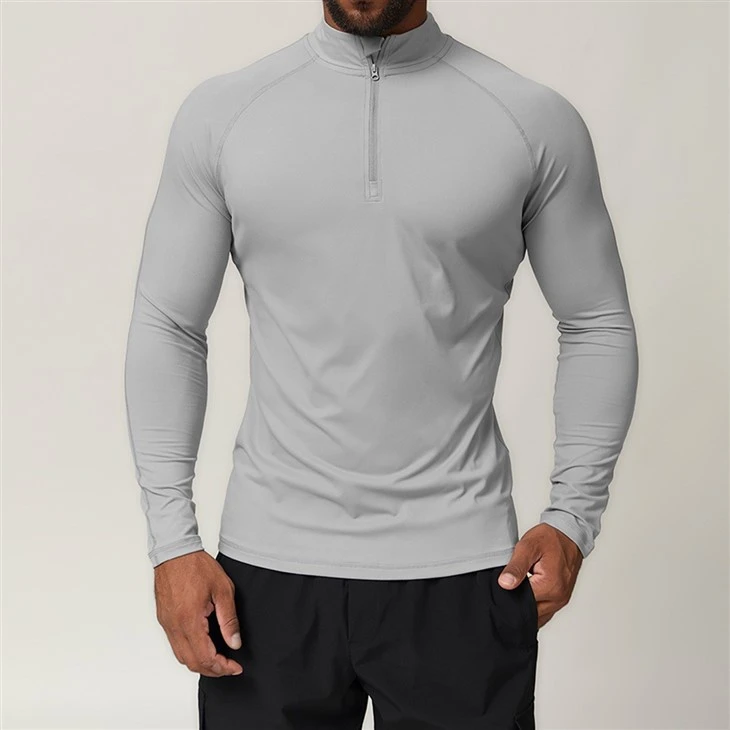CHOOYOU Zipper Long Sleeve T-shirt best