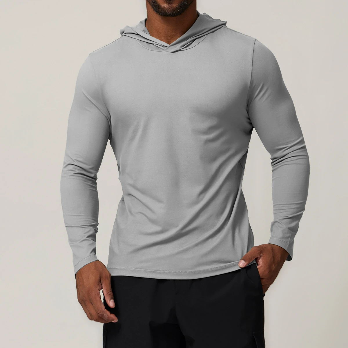 hooded quick-dry long-sleeve T-shirt 1 hooded quick-dry long-sleeve T-shirt 1