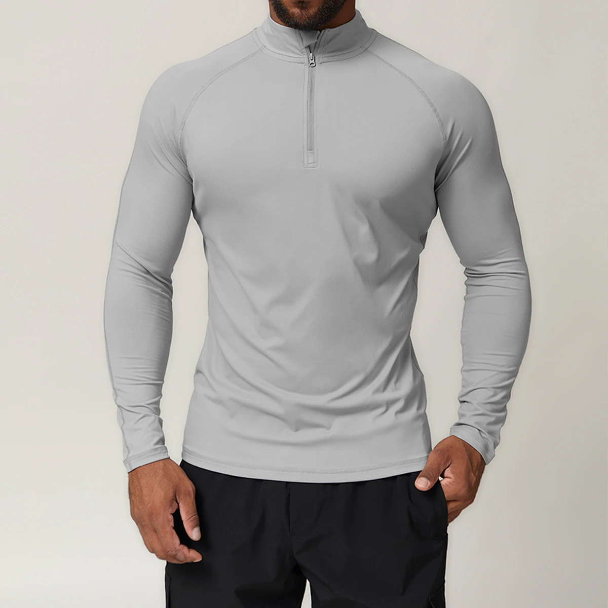 Zipper long sleeve T-shirt3 Zipper long sleeve T-shirt3