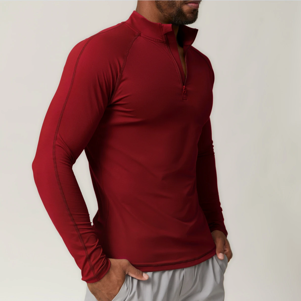 Zipper long sleeve T-shirt1 Zipper long sleeve T-shirt1