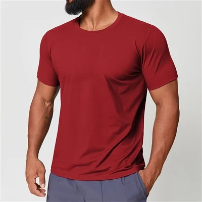 CHOOYOU Men's Crew Neck Skin-friendly Sports Short-sleeve T-shirt